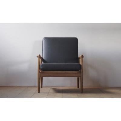 ふるさと納税 塩尻市 国産ナラ材 牛革張り1人がけソファ(bs-4) |  | 01