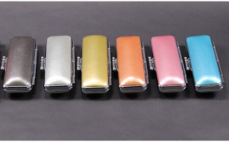 老舗ハンコメーカー　アニバーサリーチタンHANKO　２本セット。（天丸型15×60mm・18×60mm）記念日＆イニシャル（ローマ字印刷）可能 [5839-1323] ムーンイエロー