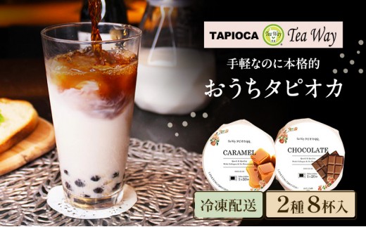 
おうちでタピオカドリンク8杯入【チョコ、キャラメル】＜福岡市製造＞
