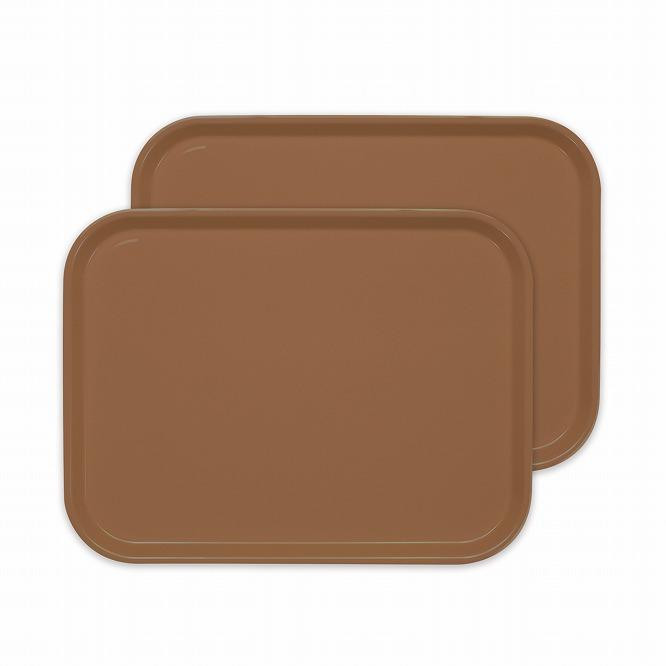 
カラフルピノトレー L 39cm ブラウン 2枚組　タツクラフト
