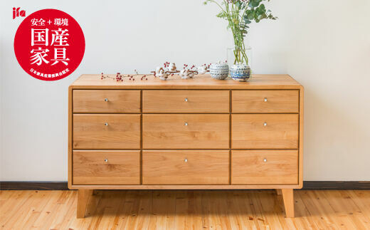 
            【開梱設置付き】＜選べるカラー＞kumukumu120-3段リビングチェスト クリア色/WN色【株式会社門田木工】
          