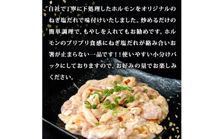 国産 豚 生ホルモン ねぎ塩味 2kg（400g×5パック） 冷凍 小分け 味付 簡単 調理 豚ホルモン ブタホルモン ホルモン 焼肉 おつまみ バーベキュー BBQ 宮城県 東松島市 オンラインワン