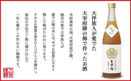 【数量限定／太宰府梅プロジェクト】 「令和」発祥の都 太宰府の梅使用 熟成プレミアム 梅酒 東風の梅 720ml 2本組 焼酎 うめしゅ お酒