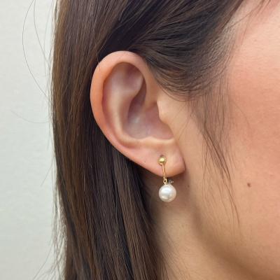 ふるさと納税 天草市 8-8.5mmあこや真珠 パールイヤリングG:シリコン小 K18YG ブラ_S085-334A |  | 03