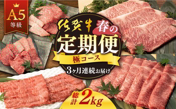 
            【3回定期便】佐賀牛 春の定期便 極コース 【桑原畜産】 [NAB103] 佐賀牛 牛肉 佐賀県産 黒毛和牛 ブランド牛 牛肉 A5 A4 サーロイン ロース リブロース モモ ウデ バラ ステーキ 焼肉 BBQ アウトドア すき焼き すきやき 定期便 3回定期便
          