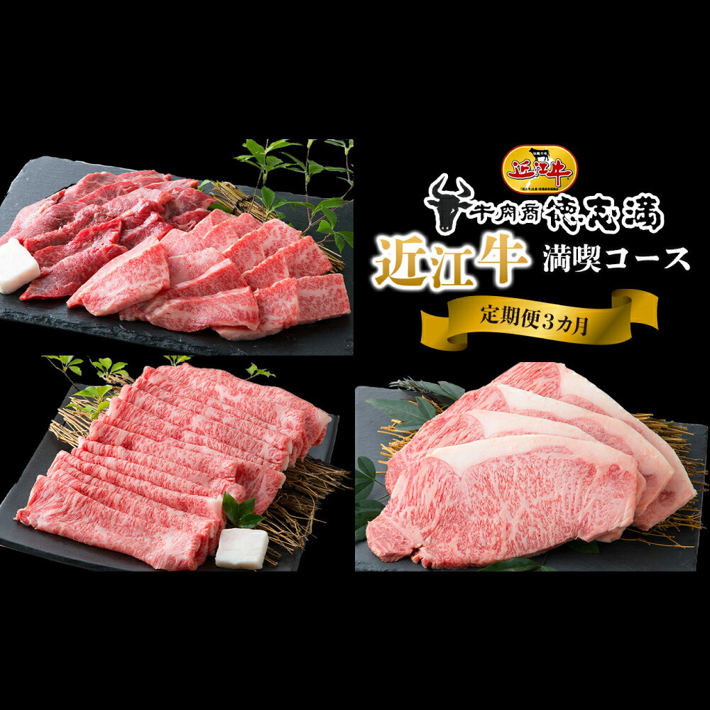 【ふるさと納税】【1カ月毎3回定期便】【高島屋選定品】 近江牛 満喫コース K33 お肉 肉 にく おにく 牛肉 おかず 取り寄せ グルメ 定期便 定期配送 滋賀県 湖南市 送料無料