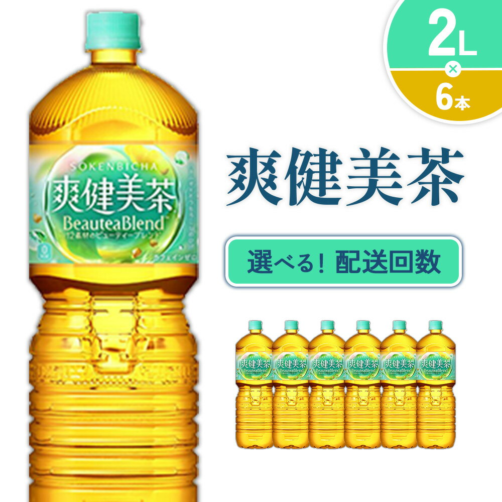 【ふるさと納税】【発送回数 選べる】爽健美茶 2L PET【コカ・コーラ】ペットボトル 1ケース(6本) 定期便 2回(12本)3回(18本) セット お茶 カフェインゼロ ノンカフェイン ハトムギ ブレンド茶 飲料 ドリンク 送料無料