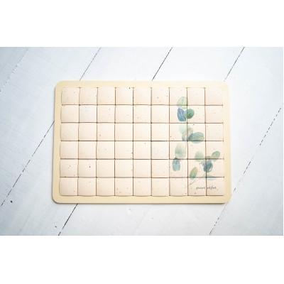 ふるさと納税 茨木市  吸水&amp;速乾!洗える 珪藻土タイルバスマット ユーカリ(コンパクト/Mサイズ)