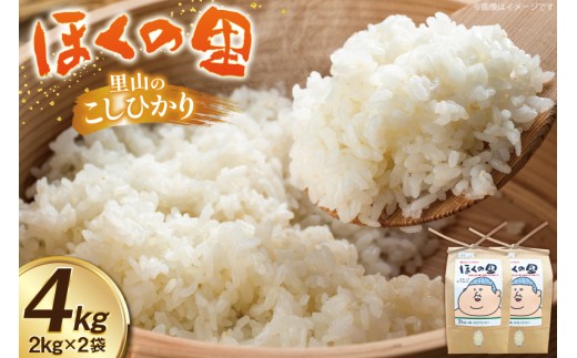 米 令和7年 コシヒカリ 里山のこしひかり ほくの里 2kg 2袋 計 4kg [JA石川かほく 石川県 津幡町 tb17nir90049] ふるさと納税  お米 白米 ご飯 ごはん  コメ こめ 小分け こしひかり 令和7年産 おこめ 精米 4キロ