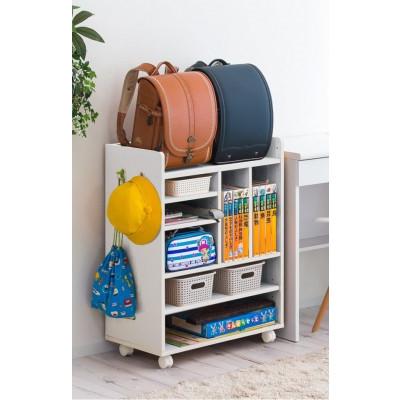 ふるさと納税 海南市 ランドセルラック 2人用 キャスター付き ホワイトウッド avd101102202