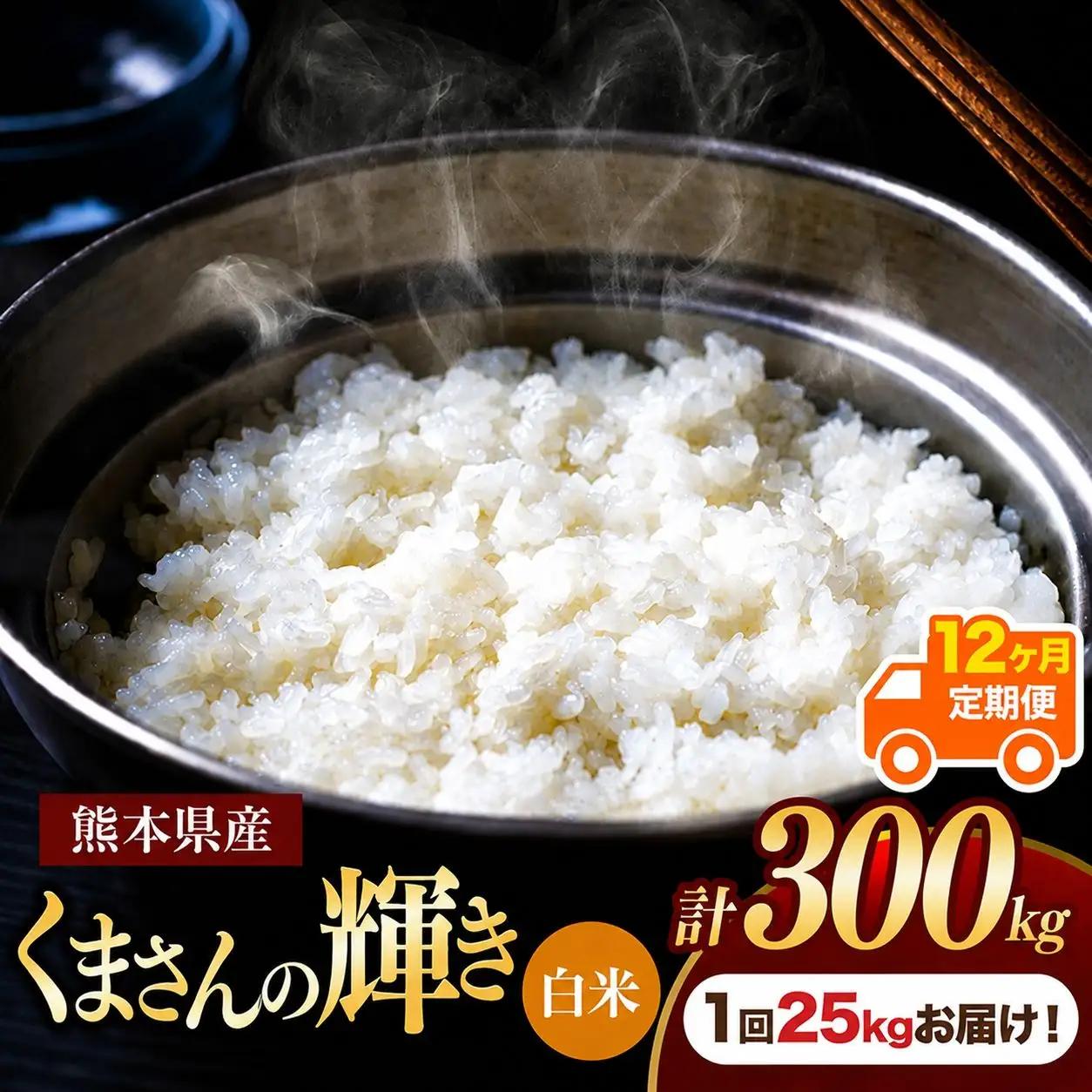 【 定期便 12回 】 R7年産 熊本県産 白米 くまさんの輝き 25kg