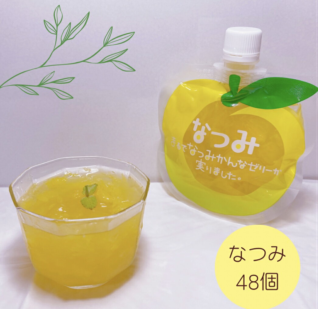 【ふるさと納税】贅沢 果肉入り みかんゼリー なつみ 48個 化粧箱なし 家庭用 甘夏 さっぱり スイーツ デザート ゼリー 160g キュートなパッケージ