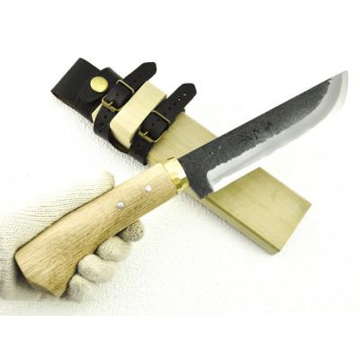 ふるさと納税 南国市 【晶之作】土佐鍛 狩猟刀『猪鹿刀』150 土佐オリジナル白鋼 【真鍮丸輪】