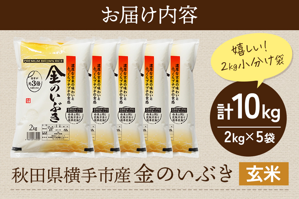 【玄米】令和6年産 金のいぶき 10kg（2kg×5袋）