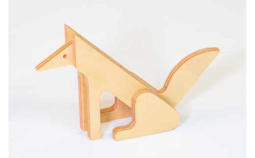 【ウッドデザイン賞受賞】 木製 動物パズル kitakitsune 北海道 芦別市 滝澤ベニヤ [№5342-0094]