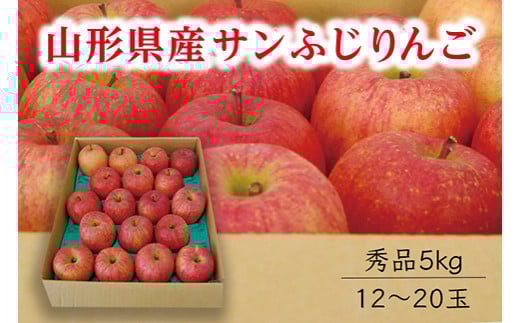 《先行予約 2025年度発送》【山形県産】サンふじりんご秀品5kg  りんご リンゴ 林檎 デザート フルーツ 果物 くだもの 果実 食品 山形県 FSY-0407