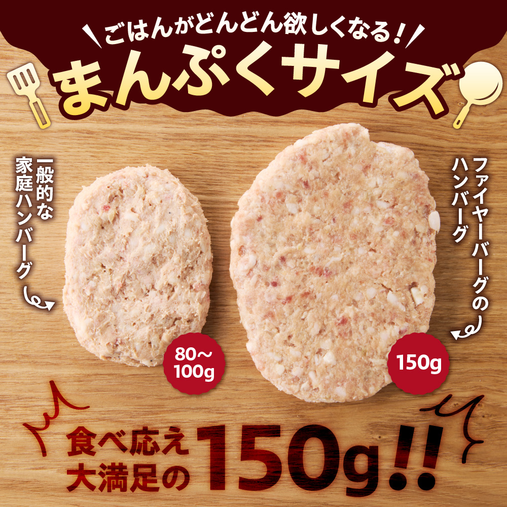 ファイヤーバーグ ハンバーグ(ソース付)3種セット 4個（レギュラー・チーズ・ポテサラ）_is030-006-000