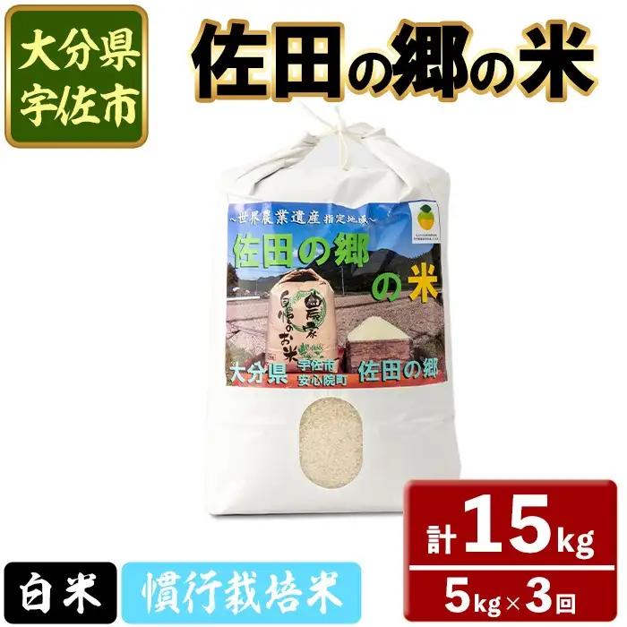 ＜令和7年産＞＜定期便・総３回＞佐田の郷の米 慣行栽培米(計15kg) お米 白米 ごはん ヒノヒカリ ひのひかり ブランド米 常温 常温保存【211700200】【雅設置プロジェクト　佐田の郷の会】