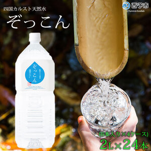 四国カルスト天然水ぞっこん 2L(6本入り)×4ケース 計24本 NZS0007