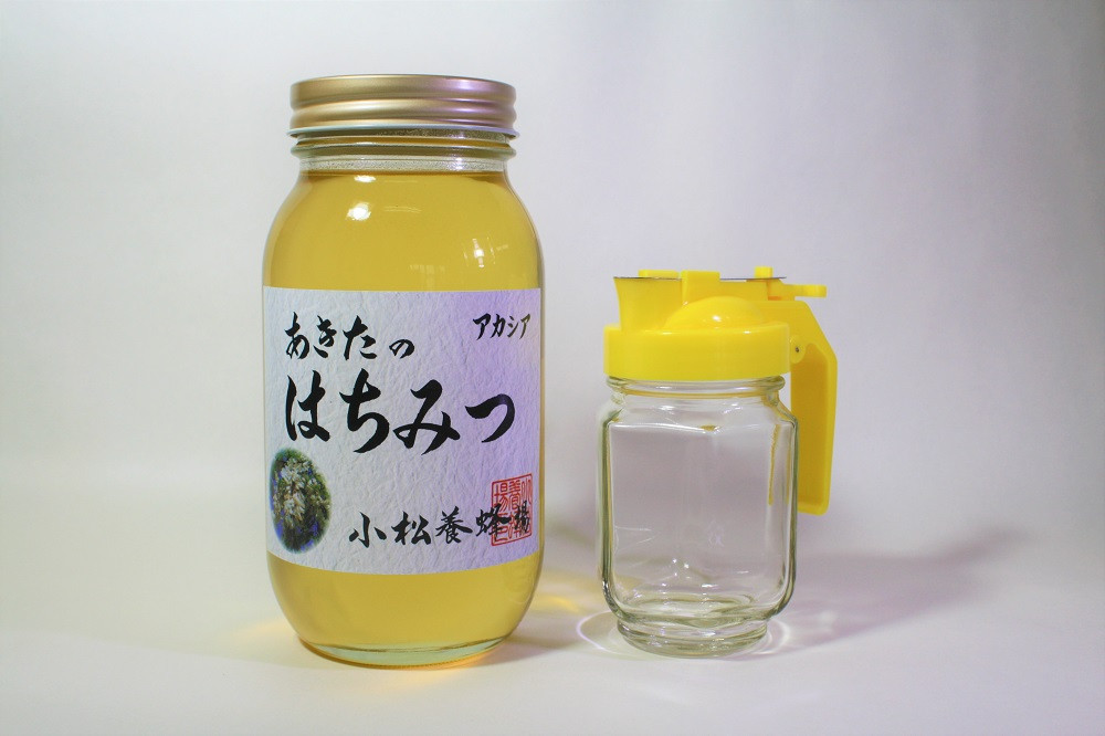 小松養蜂場 はちみつ 秋田県産 100％ アカシアはちみつ 1.2kg 空ピッチャー付