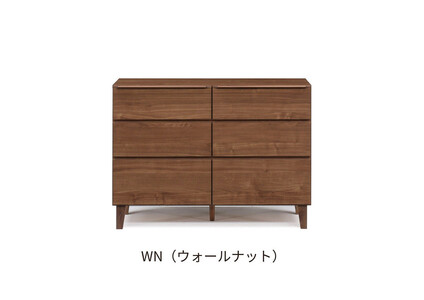 【ウォールナット】大川家具 幅120cm 3段 チェスト  -gold-ゴールド