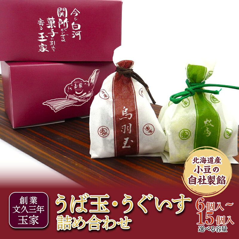 【ふるさと納税】＼容量が選べる！／創業文久三年 玉家 うば玉・うぐいす詰め合わせ 6・10・15 個入 和菓子 お茶菓子 お茶請け 菓子 食品 福島県 白河市 F25R-176