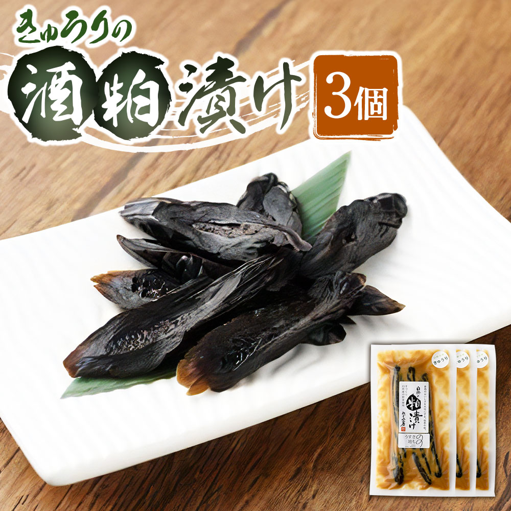 【ふるさと納税】きゅうりの酒粕漬け(3個) 酒粕漬け 粕漬け かす漬け 酒粕 漬物 胡瓜 きゅうり 野菜 やさい 食品 九州 大分県 臼杵市 常温 送料無料