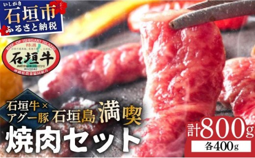 石垣牛×アグー豚（南ぬ豚）石垣島満喫焼肉セット（各400g 計800g）| 牛肉 セット 和牛 黒毛和牛 石垣牛 豚肉 あぐー豚 アグー豚 沖縄県 石垣島