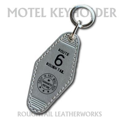 ふるさと納税 ひたちなか市 ラフテール【栃木レザー製牛革使用　モーテルキーホルダー】シルバー×ブラック