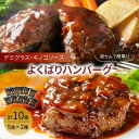 【ふるさと納税】よくばりハンバーグ140g(デミグラス5食+キノコソース5食) ハンバーグ 湯煎 簡単 時短 デミグラス レトルト【001-0106】