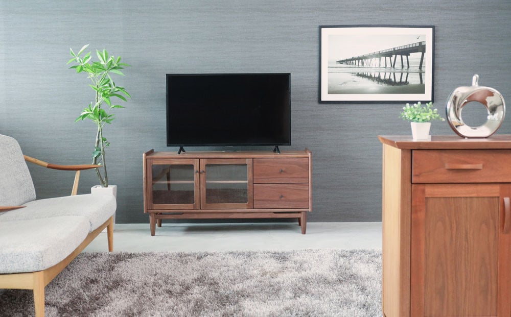 
            旭川家具 MUKU工房オリジナル ジャム テレビ台 ハイ 120 ウォールナット_04908
          
