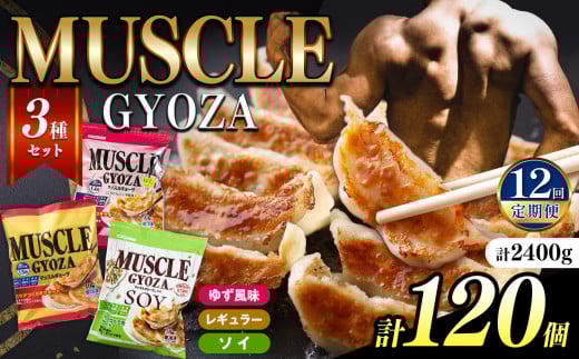 【定期便12回】MUSCLE GYOZA ~マッスルギョーザ　～3種セット（40個入り袋×3） | 餃子 ギョーザ 高タンパク 低糖質 低脂質 低カロリー マッスルギョーザ 長野県 松本市 信州産
