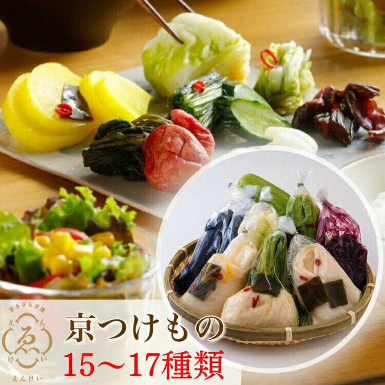 【ふるさと納税】＜京きさらぎ漬 えんけい＞季節の漬物 詰め合わせ（15～17種）《京漬物 京野菜 漬物 つけもの 漬け物 国産 白菜 保存 京都 丹波》