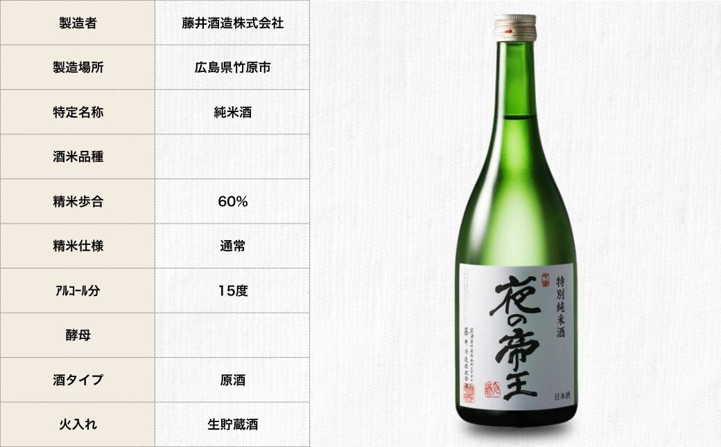 夜の帝王 720ml 3種セット【夜の帝王 FOREVER Daybreak 日本酒 酒 お酒 特別純米酒 高アルコール度数 藤井酒造 広島県 竹原市】※北海道・沖縄・離島への配送不可