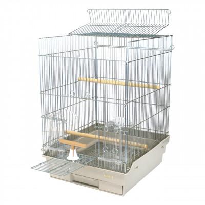 ふるさと納税 みよし市 HOEIの鳥かご　小鳥用手のりケージ　35手のりG　ミラルナグレー |  | 01