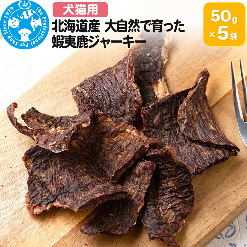 【ふるさと納税】北海道産 大自然で育った蝦夷鹿ジャーキー 50g×5袋
