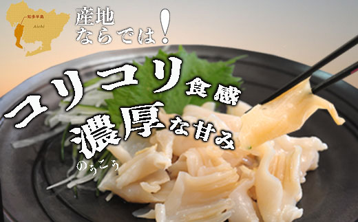 岬だより ＜貝専門店＞ 天然 白ミル貝 100g × 3袋 冷凍 新鮮 海鮮 鮮度 風味 魚介 貝 海の幸 お刺身 寿司 バター焼き ご飯 甘み おつまみ 酒 おすすめ 人気 愛知県 南知多町 三河湾