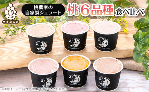 
                  カフェラペスカのジェラート　6品種の桃の食べ比べ【1591247】
                