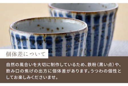 【波佐見焼】おとなの 蕎麦猪口 そばちょこ （染十草） 2個セット 食器 皿 【大桂工房】 [GD29] 