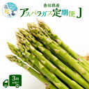 【ふるさと納税】定期便 3回 アスパラガス さぬきのめざめ 香川県産 定期便J アスパラ 春芽 夏芽 セミロング 瀬戸内 シャキシャキ食感 柔らかい 爽やかな甘み 野菜 食品 人気 おすすめ お取り寄せ野菜 オリジナル品種 送料無料 香川県 高松市