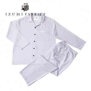 【男女兼用　サイズ：XL】イズミファブリックス　パジャマ（カラー：シルバースカイ）(IZPJ68SS-X/AM）