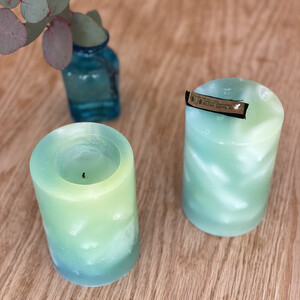 グラデーション円柱キャンドル【防災 停電 キャンプ 癒し アウトドア おしゃれ シンプル ろうそく ロウソク ローソク 仏壇 リラックス 北欧 ナチュラル インテリア雑貨 日用品雑貨 生活雑貨 神奈川