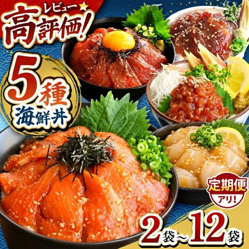 【ふるさと納税】 訳あり 5種 海鮮丼 漬け | 選べる ホタテ まぐろ サーモン カツオ ねぎとろ 選べる 種類 内容量 定期便 2袋 ～ 12袋 | 熊本県 ごま 醤油 魚 海鮮 サイズ不均一 海鮮丼 冷凍 漬け さかな 漬け丼 小分け 貝 シーフード 人気 海産物 水産加工 鮪 fish