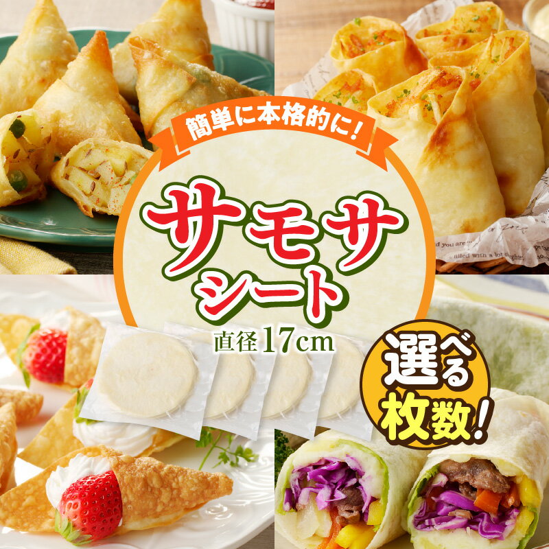 【ふるさと納税】【選べる内容量】サモサシート（生地のみ） インド料理 春巻きの皮 パイ 冷凍 時短 簡単 人気 パーティ 揚げ料理 焼き料理 生地 国産 薄生地 ご褒美 お家時間 手作り アレンジ おかず デザート 奈良県 生駒市 送料無料