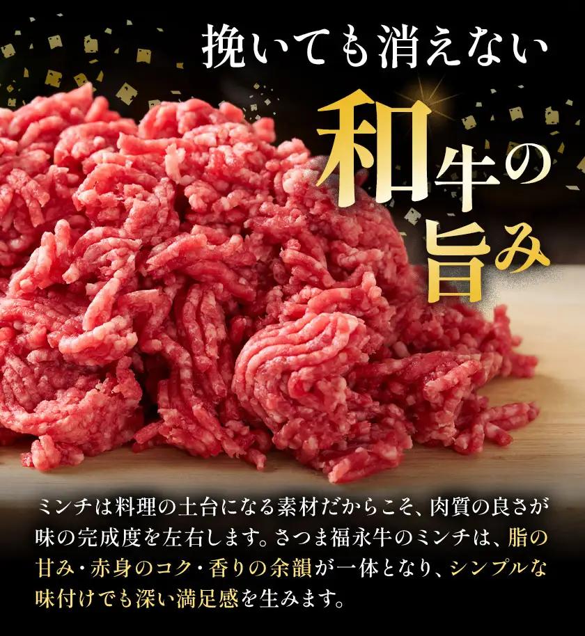 さつま福永牛 ミンチ肉 粗挽き 250g×2パック 福永畜産《30日以内に出荷予定(土日祝除く)》 鹿児島県 さつま町 和牛 福永牛 ミンチ 粗挽き 肉 国産