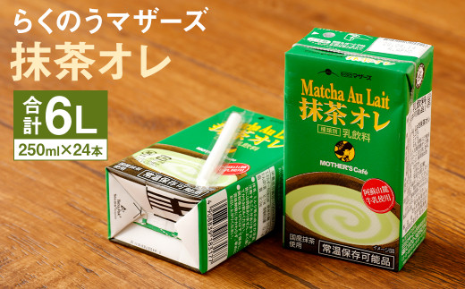 
抹茶オレ 1ケース（250ml×24本）抹茶・オ・レ 乳飲料 らくのうマザーズ
