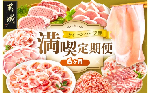 
                  「クイーンハーブ豚」満喫定期便(6ヶ月)_TAC6-29-013_(都城市) 豚肉 定期便 6ヶ月お届け しゃぶしゃぶ用 焼肉用 切り落とし とんかつ用 ミンチ ウデ モモ ロース 肩ロース バラ
                