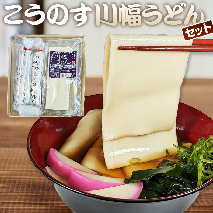 【ふるさと納税】老舗製麺所の「こうのす川幅うどん」セット［No.094］／埼玉B級グルメ 川幅グルメ ご当地グルメを自宅で味わえる 幅の広いうどん