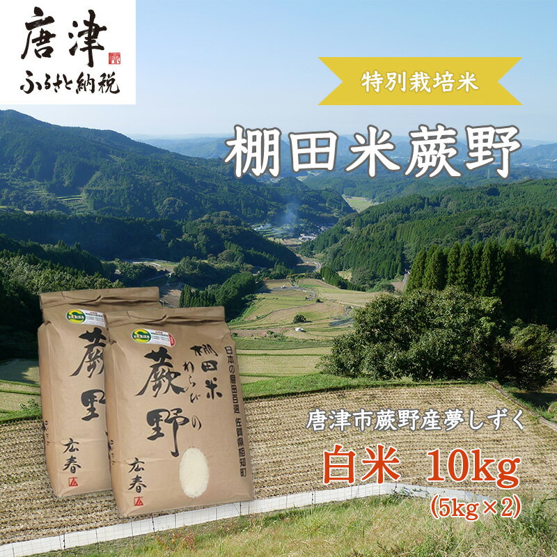 【ふるさと納税】『先行予約』【令和7年産新米】特別栽培棚田米「蕨野」5kg×2袋(合計10kg) 家庭排水が一切入らない自然水で作られたお米 10日に1回精米で新米のような味わい