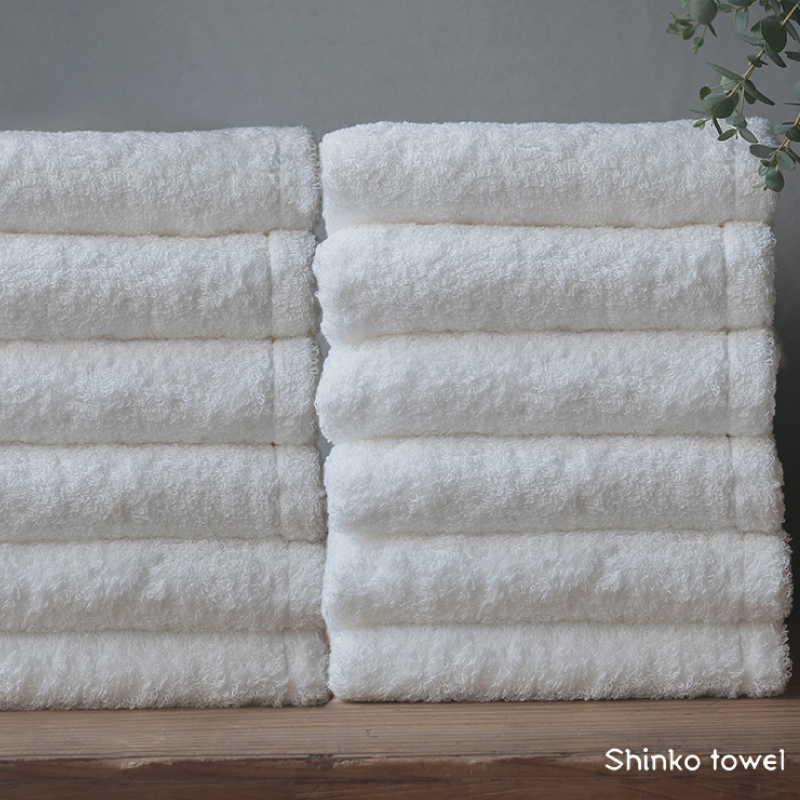 【TVで紹介！】おぅ！え～やん フェイスタオル（ホワイト）12枚【泉州タオル 国産 吸水 普段使い 無地 シンプル 日用品 家族 ファミリー】  G3497